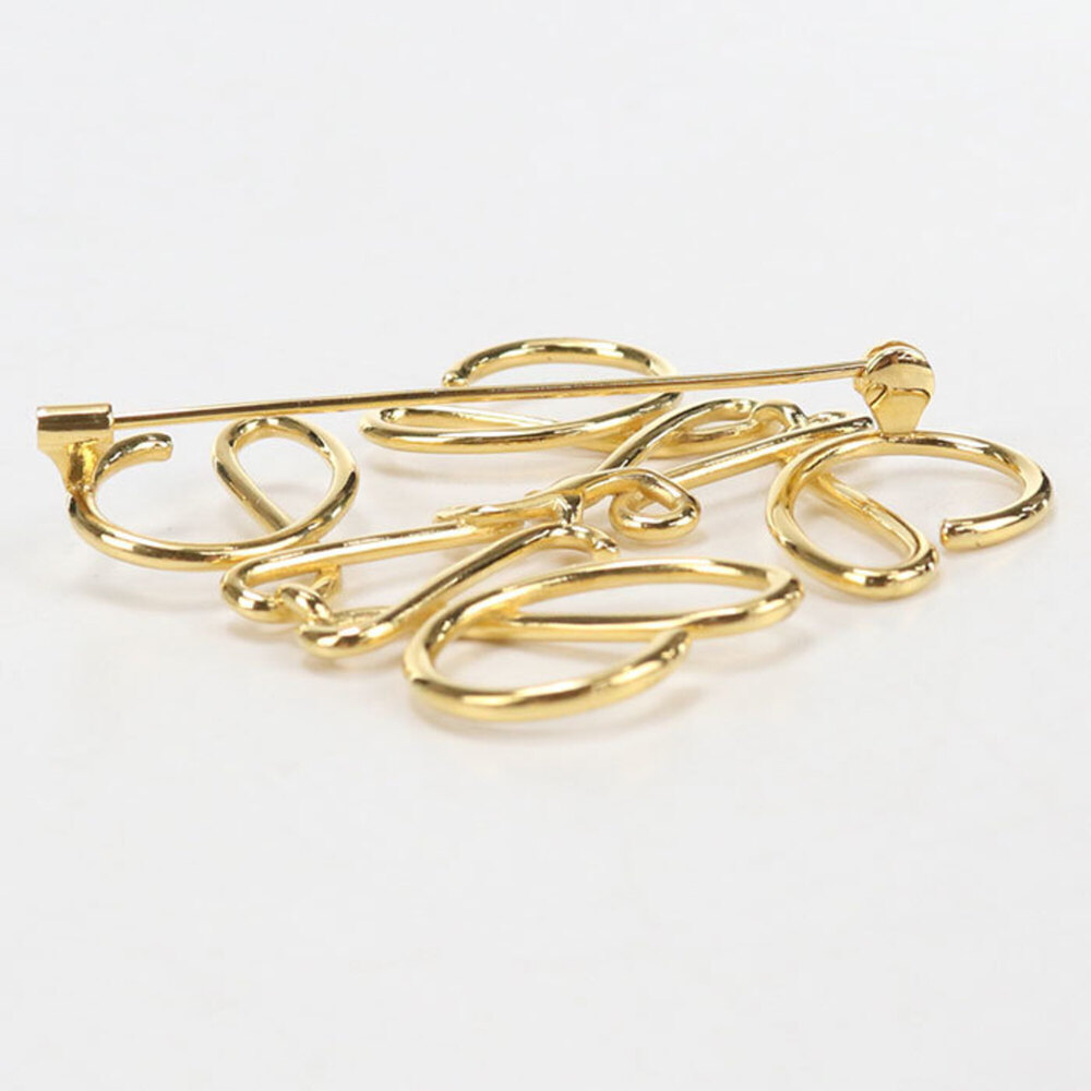 LOEWE Brooch 111.25.020 Anagram Women's Gold - Picture 3 of 4
